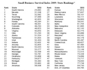 Small Business & Entrepreneurship Council 2009 SBSI Analysis